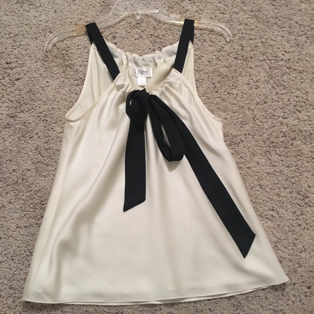 Black and Off-White Top from Loft
